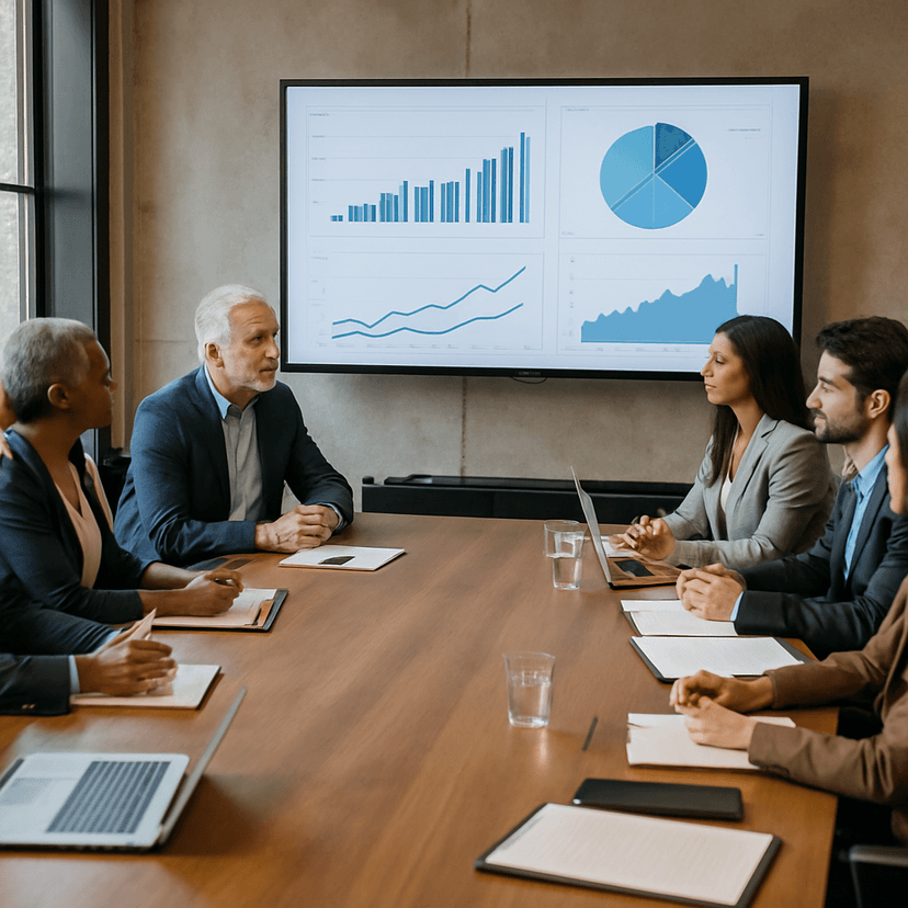 Image of people discussing insights